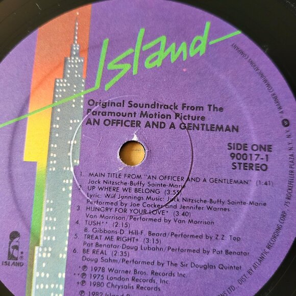 An Officer And A Gentleman Movie Soundtrack Vinyl Record 90017-1 Island 1982 LP1 - Picture 6 of 8